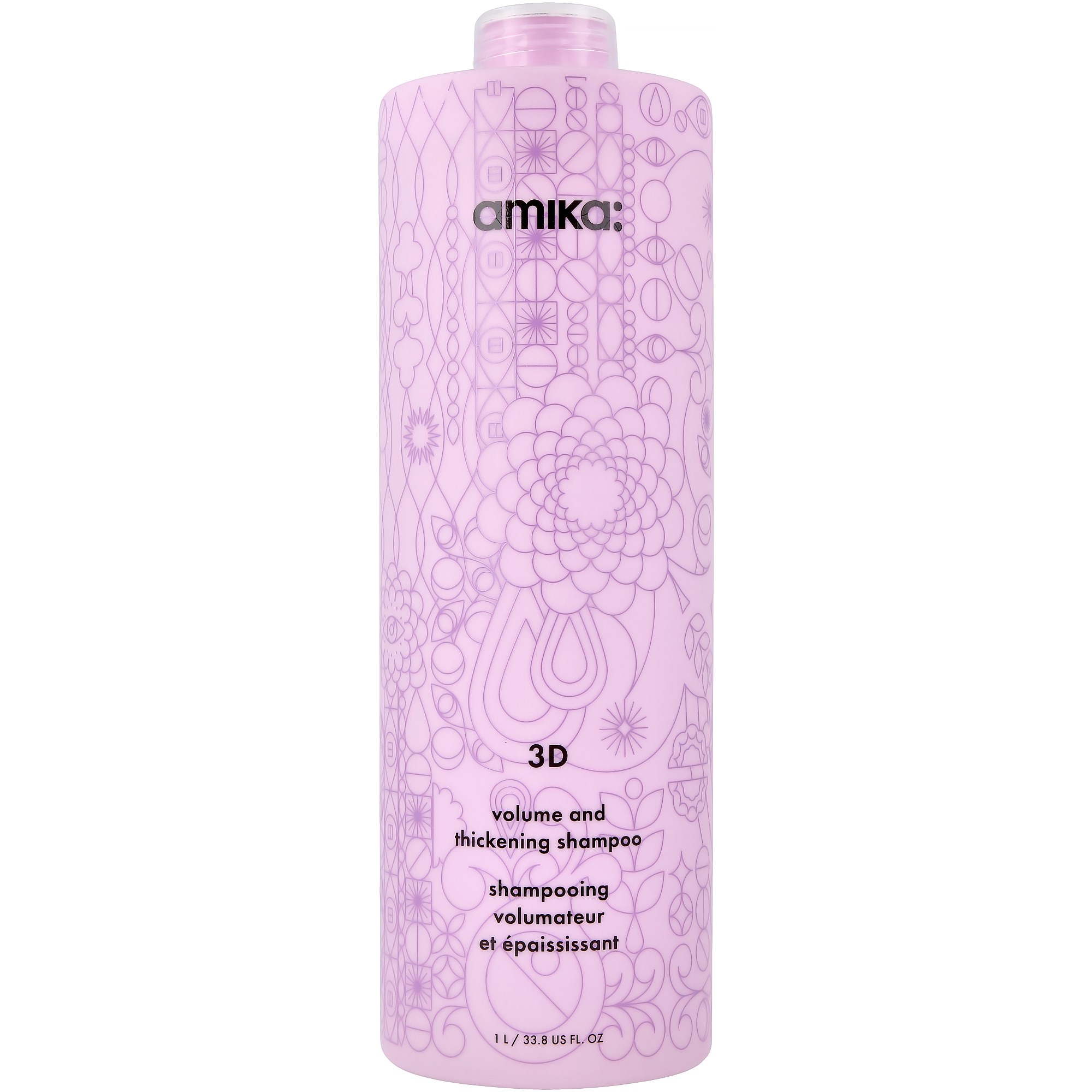 Amika 3DVolume & Thickening Shampoo, 1000 ml