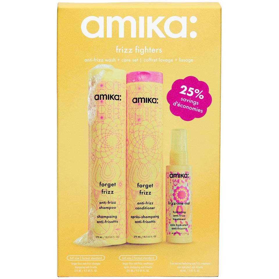 Amika Frizz Fighters Anti-Frizz Wash + Care Set