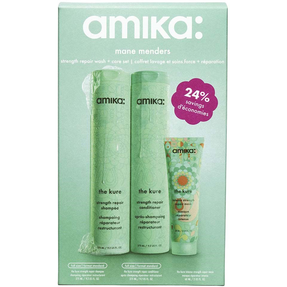 Amika Mane Menders Strength Repair Wash + Care Set
