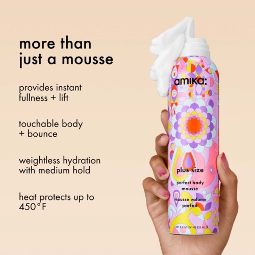 Мусс для волос Amika Plus Size Perfect Body Mousse, для объёма, средняя фиксация, 250 мл — фото 3