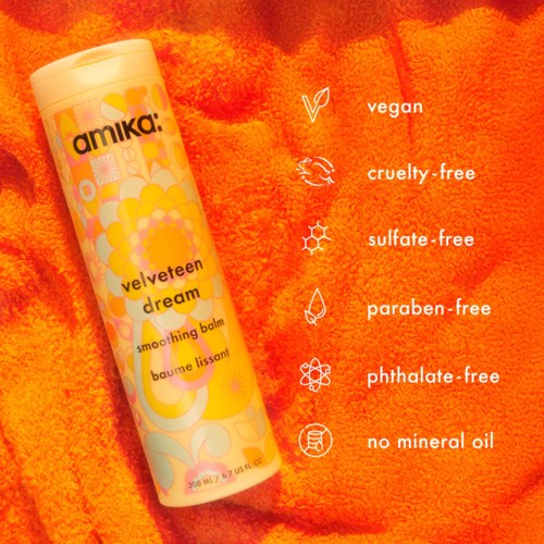 Бальзам для укладки Amika Velveteen Dream Smoothing разглаживающий, против пушения, 200 мл — фото 6