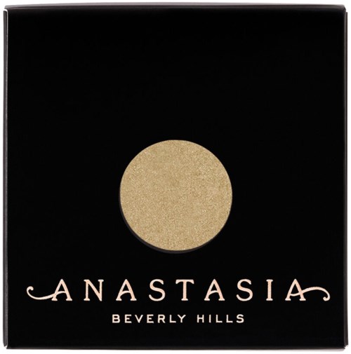 En svart låda med en guldcirkel och orden 'ANASTASIA' under, sedan 'BEVERLY HILLS' under.