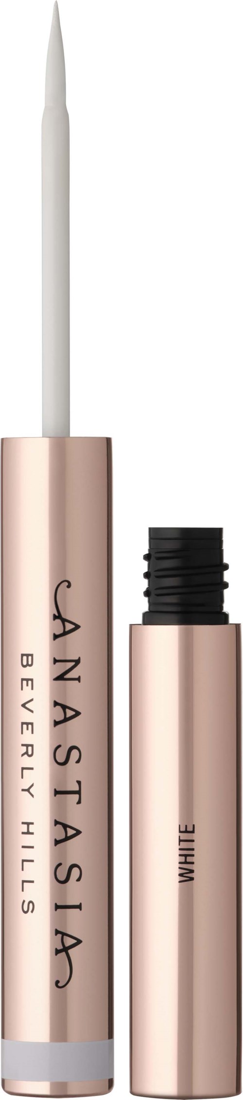 En tube med en hvit applikator, merket 'Anastasia Beverly Hills,' ser ut til å være et kosmetisk produkt.