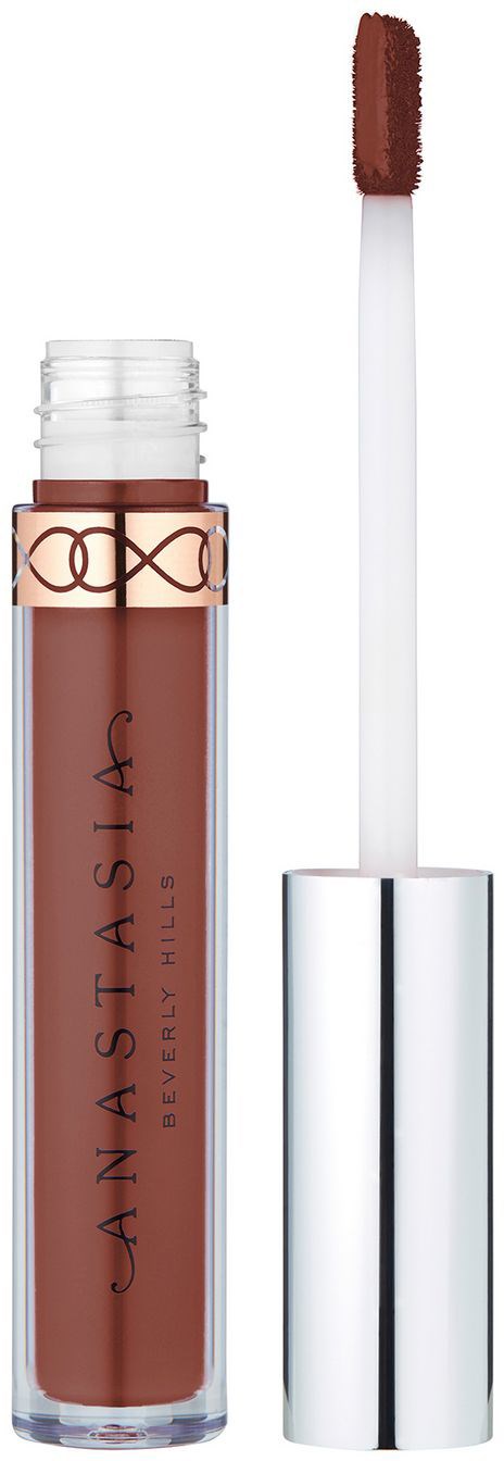 En flytende leppestiftbeholder med påføring, merket med Anastasia Beverly Hills.