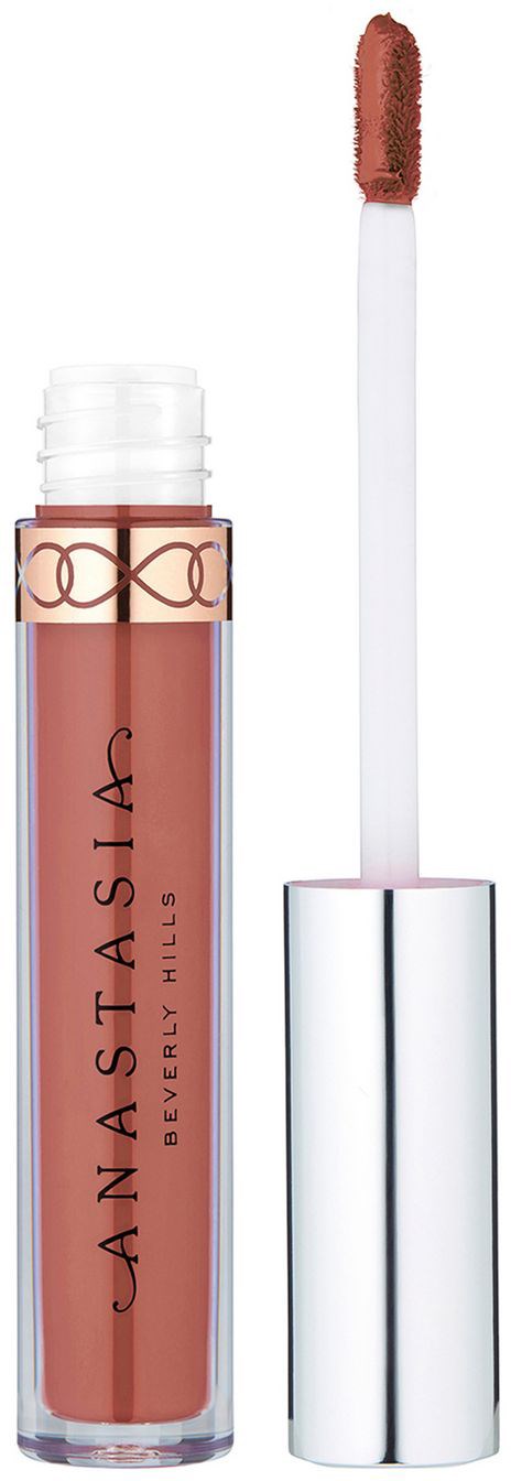 Leppeglansrør med applikator, merket 'ANASTASIA BEVERLY HILLS', i rosa nyanse.
