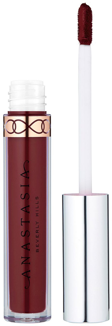 Läppglansrör med applikator och mörkröd färg. Skapare är Anastasia Beverly Hills.