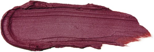A thick, dark red lipstick smear on white background. The lipstick look glossy and smooth.
