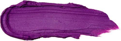 A bold purple paint stroke on a white background.