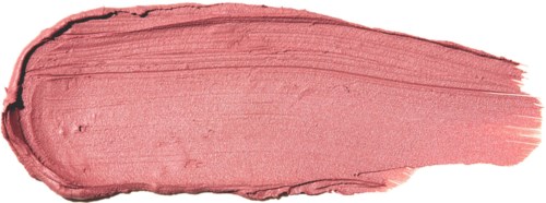 A pinkish-red lipstick smudge on a white background.
