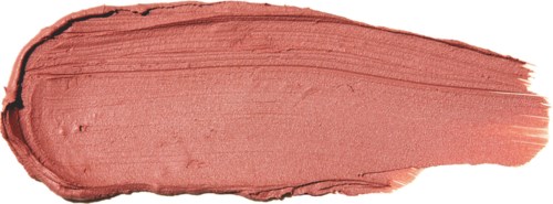 A streak of pinkish-brown makeup or lip gloss on a white background.