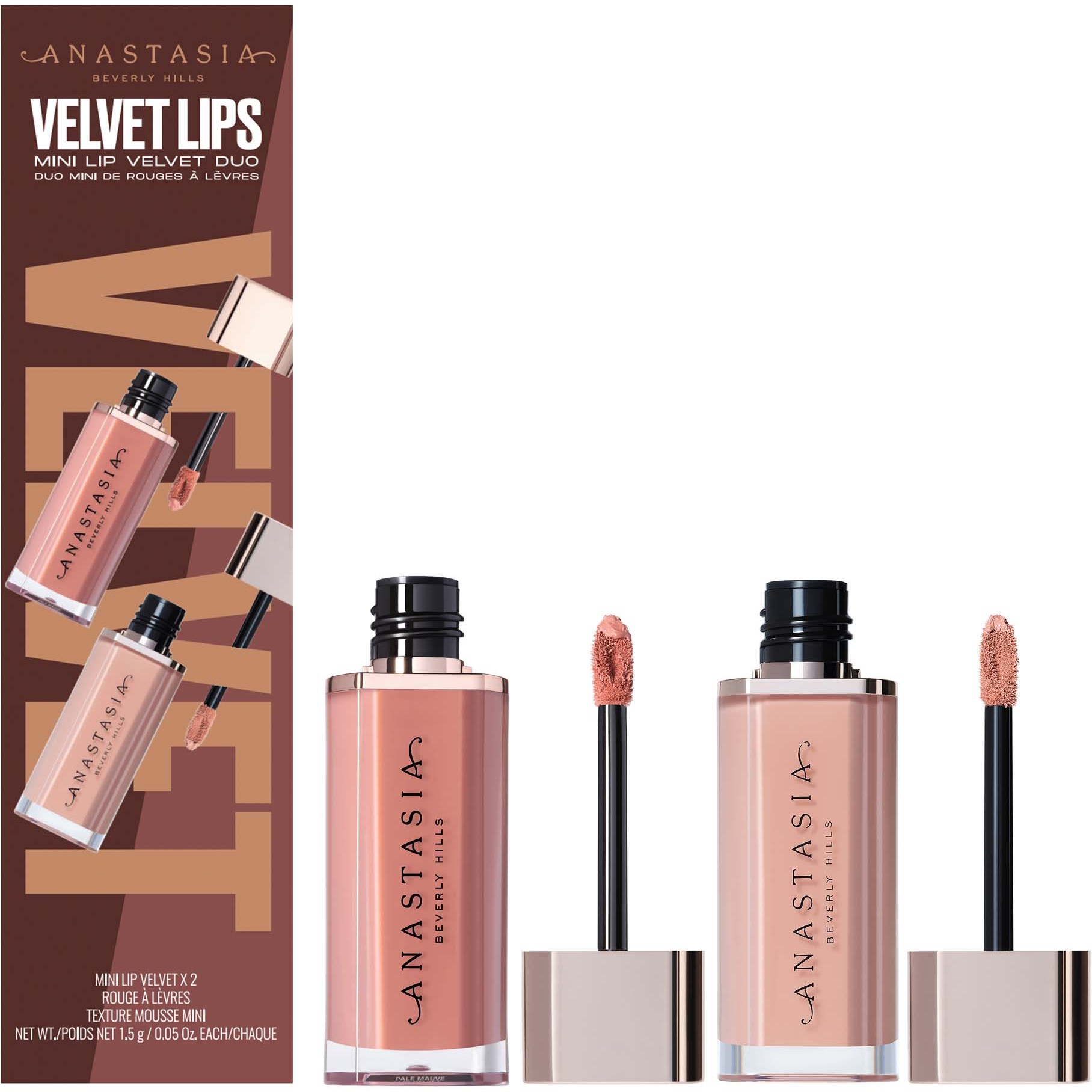 Anastasia Beverly Hills Mini Lip Velvet Duo Softy + Peachy Nude