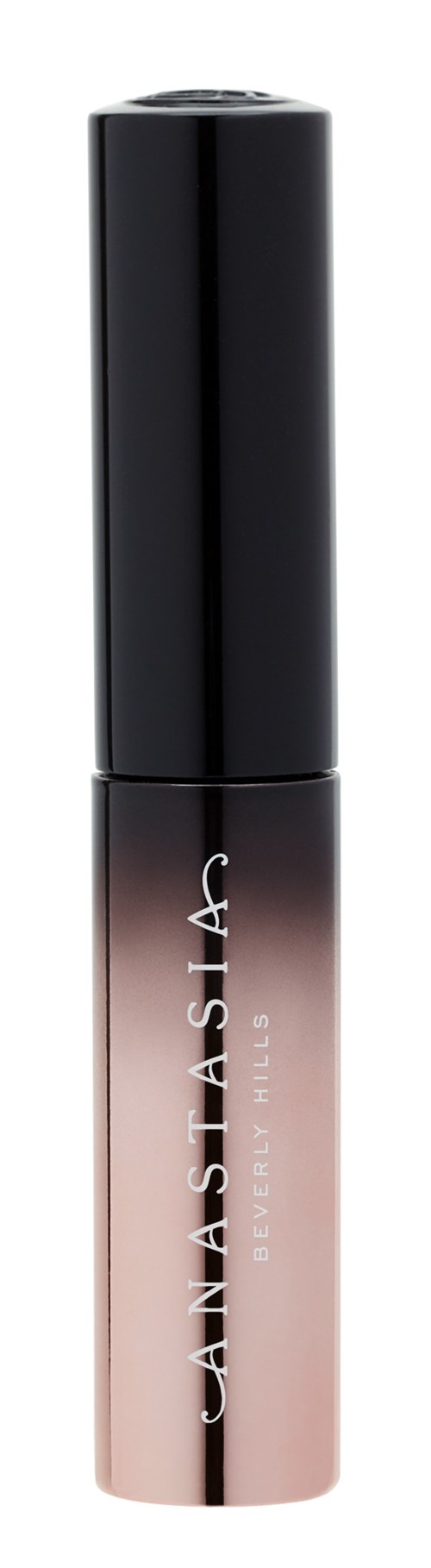 En svart tube med en skinnende rosa bunn, merket 'CANNASTASIA' i hvit tekst, sannsynligvis et kosmetisk produkt.