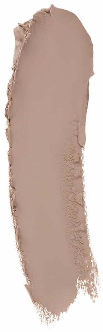 Beige tai vaalean ruskea meikki tai kerma, epätasaiset reunat, mustalla taustalla.