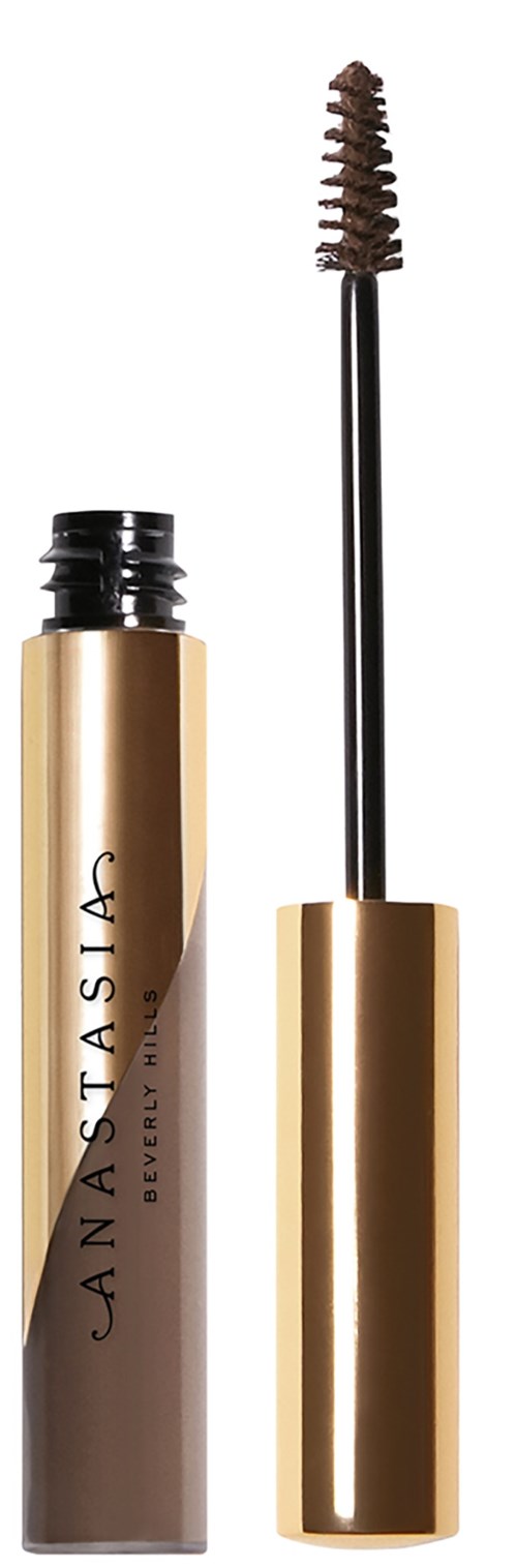 En tub med ögonbrynsgel med applicatorborste, märkt som Anastasia Beverly Hills.