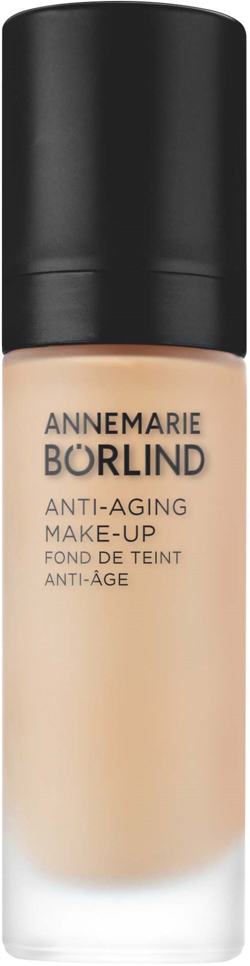 A foundation bottle labeled Annemarie Borlind Anti-Aging Make-Up.