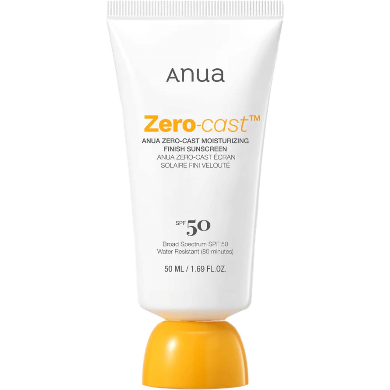 Anua Zero-Cast Moisturizing Finish Sunscreen SPF 50 - 50 ml
