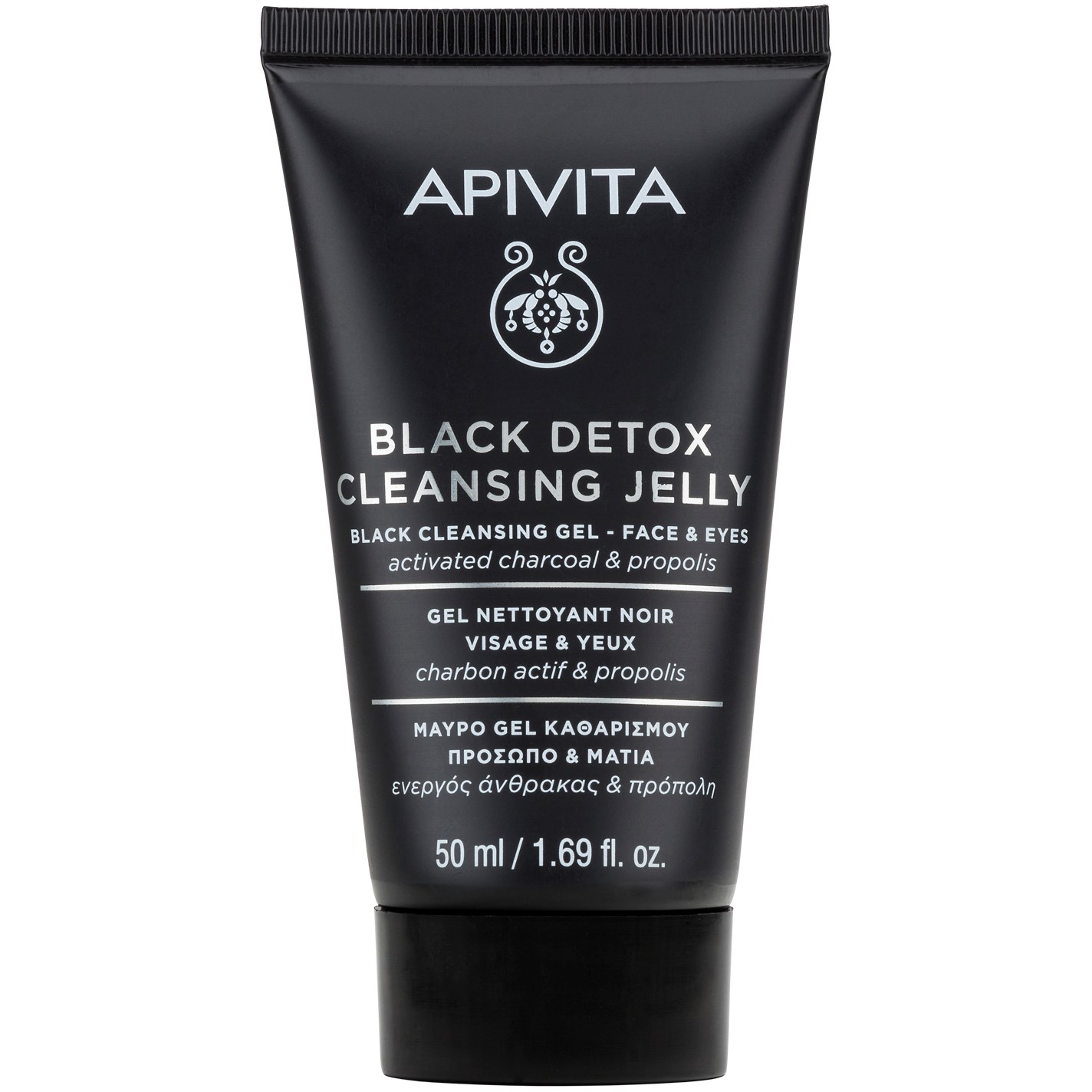 Läs mer om APIVITA Black Detox Cleansing Jelly Black Cleansing Gel – Face & Eyes