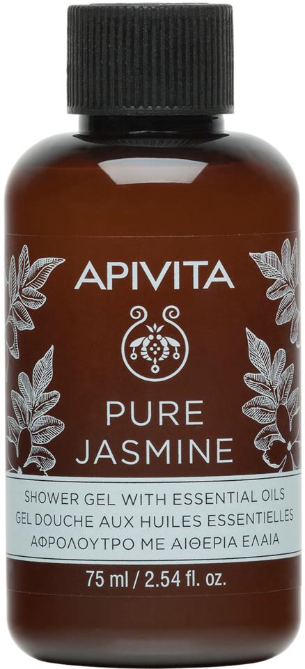 APIVITA  Travel Size Shower Gel with Essential Oils with Jasmine 75 ml