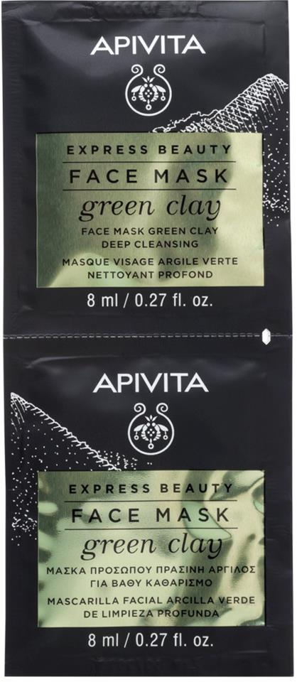Forge fond skrige APIVITA Express Beauty Deep Cleansing Face Mask with Green Clay 2X8 ml |  lyko.com