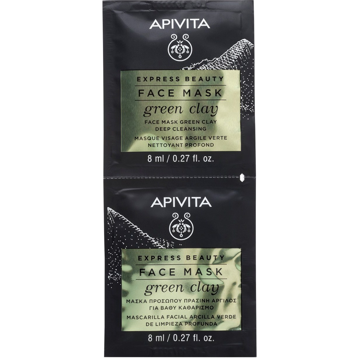 Läs mer om APIVITA Express Beauty Deep Cleansing Face Mask with Green Clay 2X8 ml