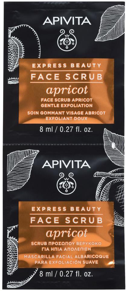 APIVITA Face Scrub for Gentle Exfoliation with Apricot  2X8 ml