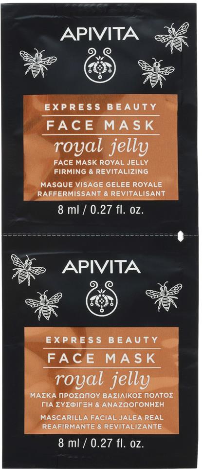 APIVITA Firming & Revitalizing Face Mask with Royal jelly 2X8 ml