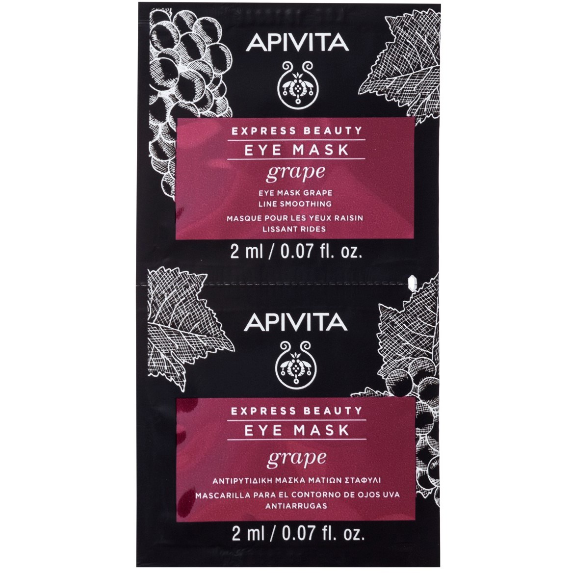 Bilde av Apivita Express Beauty Line Smoothing Eye Mask With Grape 2x2 Ml