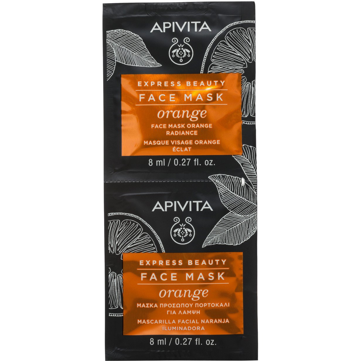 Фото - Маска для обличчя APIVITA Express Beauty Radiance Face Mask with Orange 2X8 ml 
