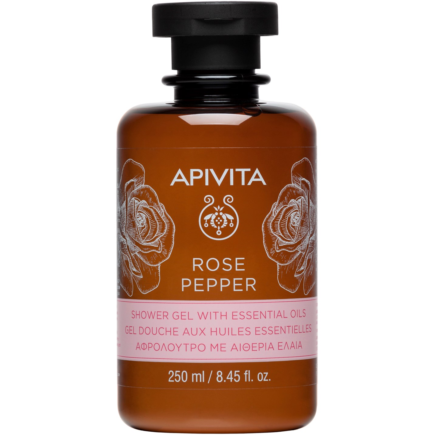 Läs mer om APIVITA Rose Pepper Shower Gel with Essential Oils 250 ml
