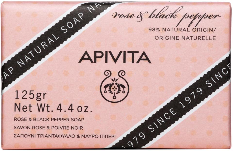 APIVITA Soap with Rose & Black Pepper 125 ml
