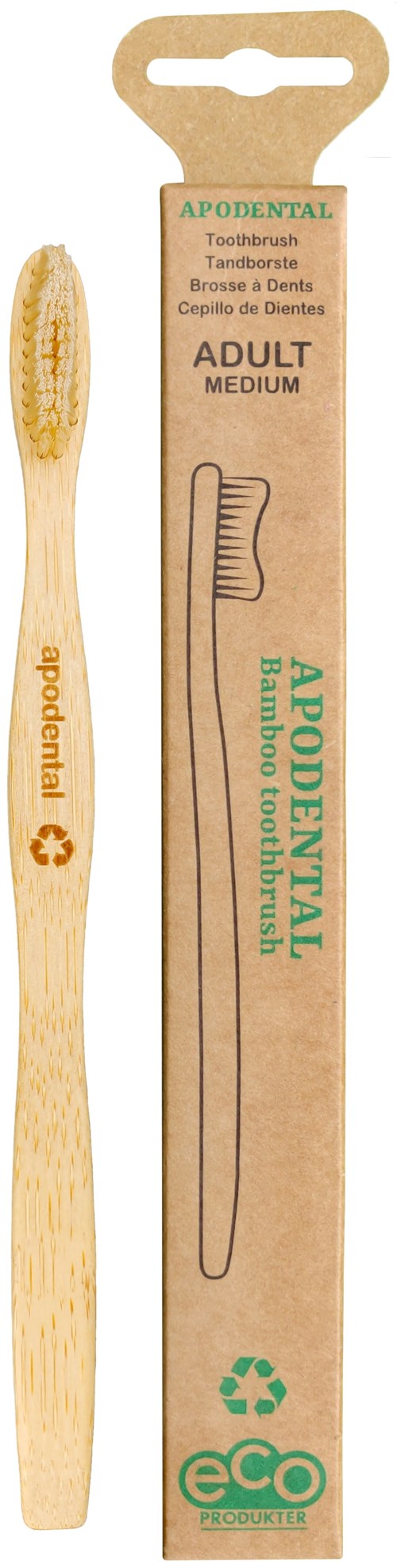 Apodental Bamboo Toothbrush Adult Medium