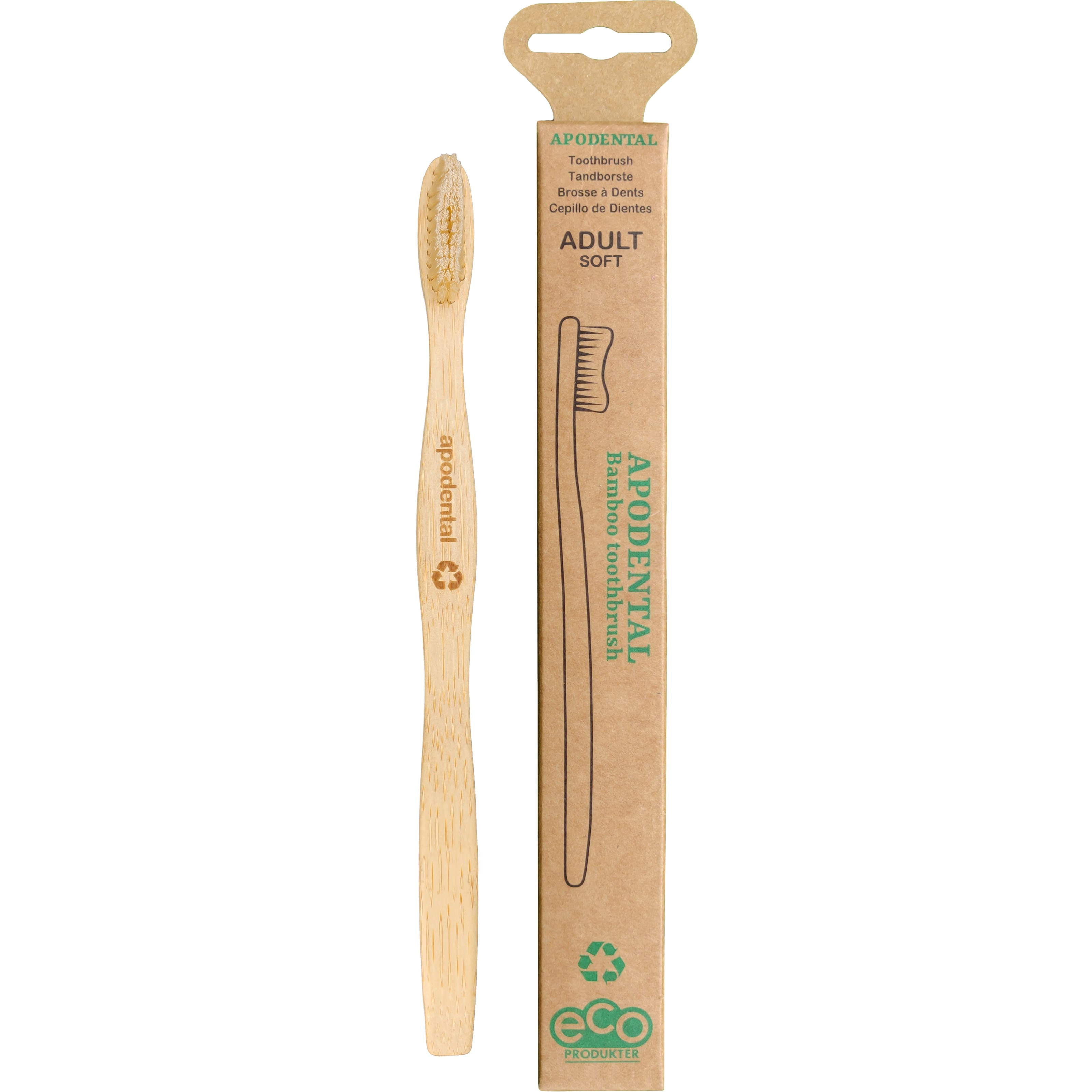 Apodental Bamboo Toothbrush Adult Soft
