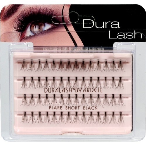Ardell Duralash Flare Short Einzelwimpern Schwarz - 3er Pack (je 56 Wimpern), Wasserfest, Bis 6 Wochen Haltbar