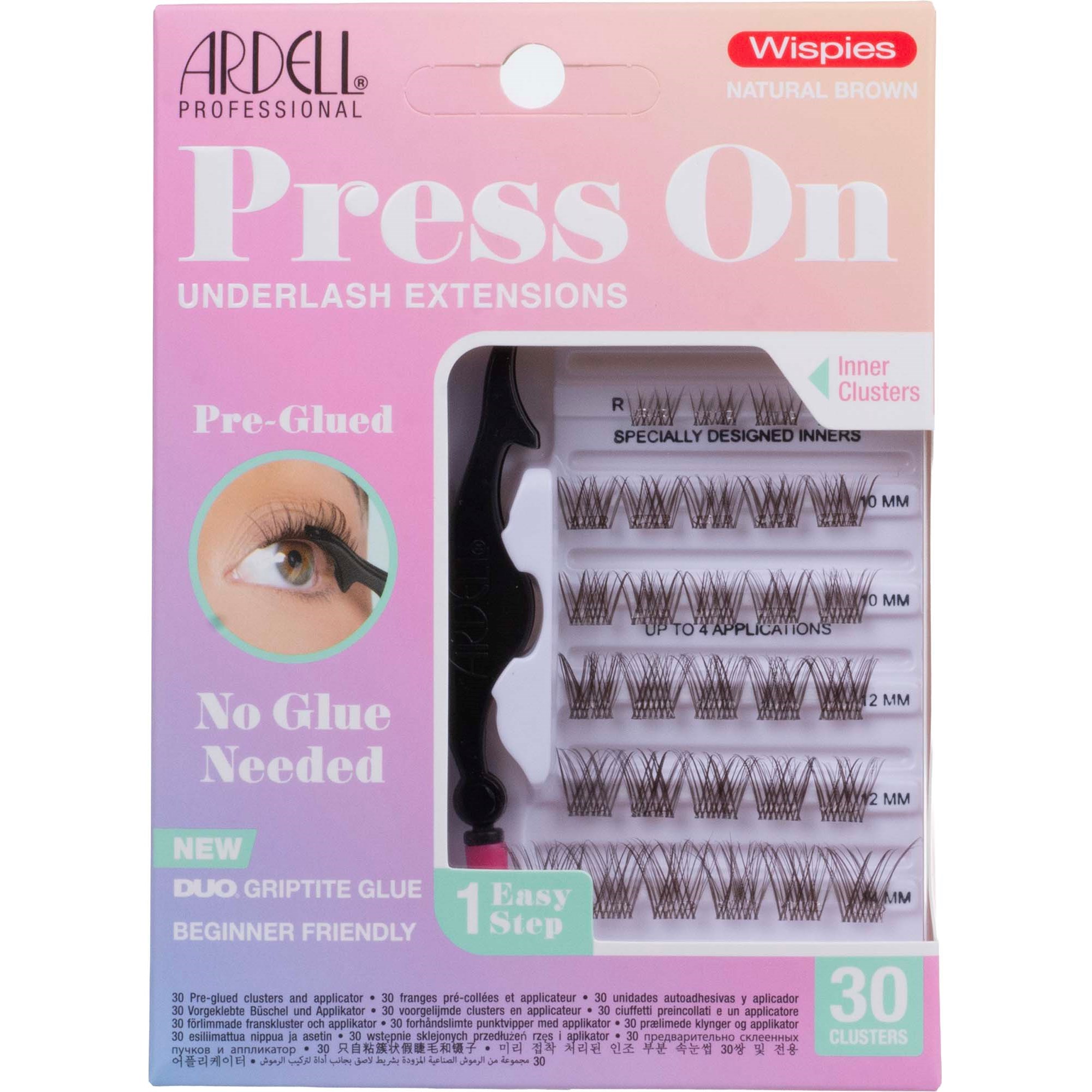 Ardell Press On Underlash Extensions Wispies Natural Brown