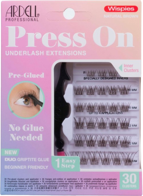 Ardell Press On Underlash Extensions Wispies Natural Brown