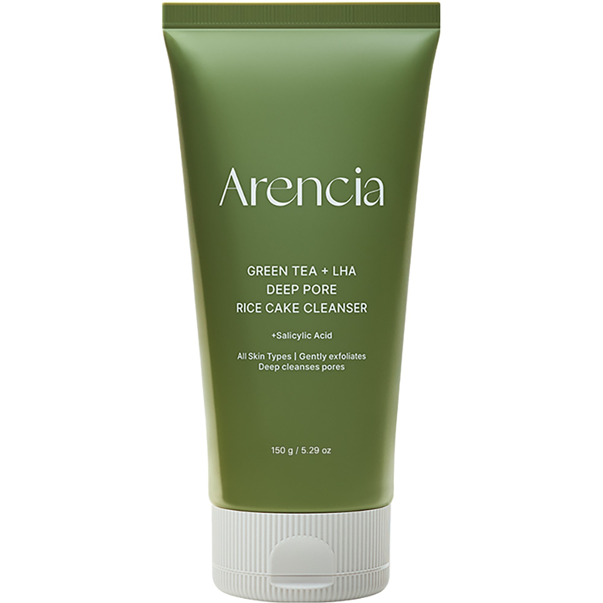 Arencia Green Tea + LHA Deep Pore Rice Cake Cleanser 150 g