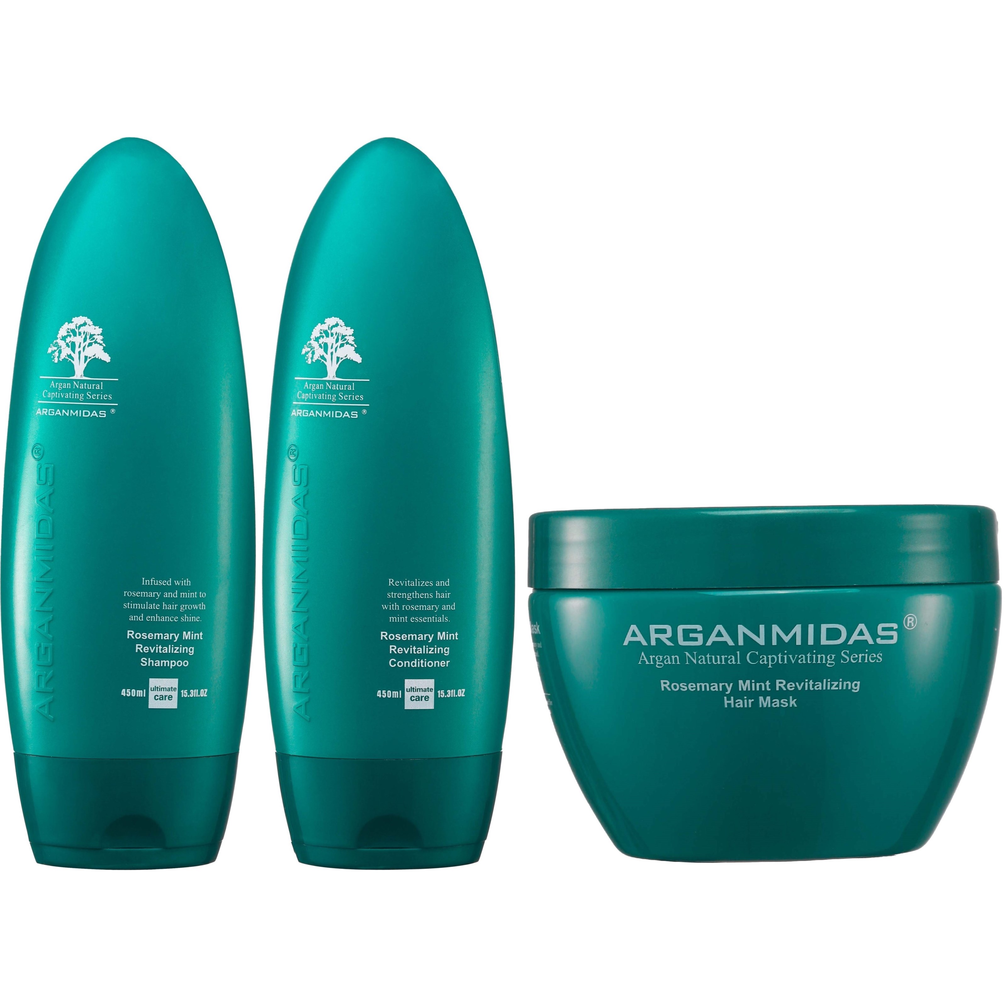 Arganmidas Rosemary Mint Revitalizing Bundle Shampoo 450 ml & Con
