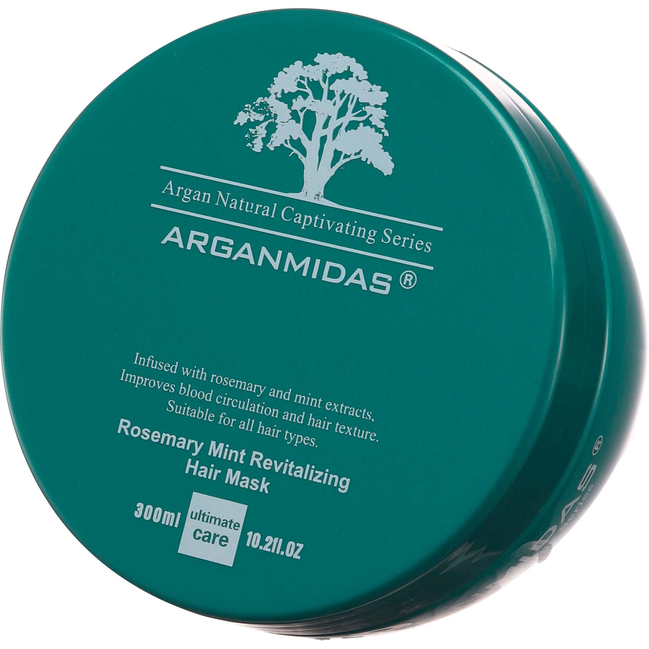 Arganmidas Rosemary Mint Revitalizing Hair Mask 300 ml (obrázok 3)