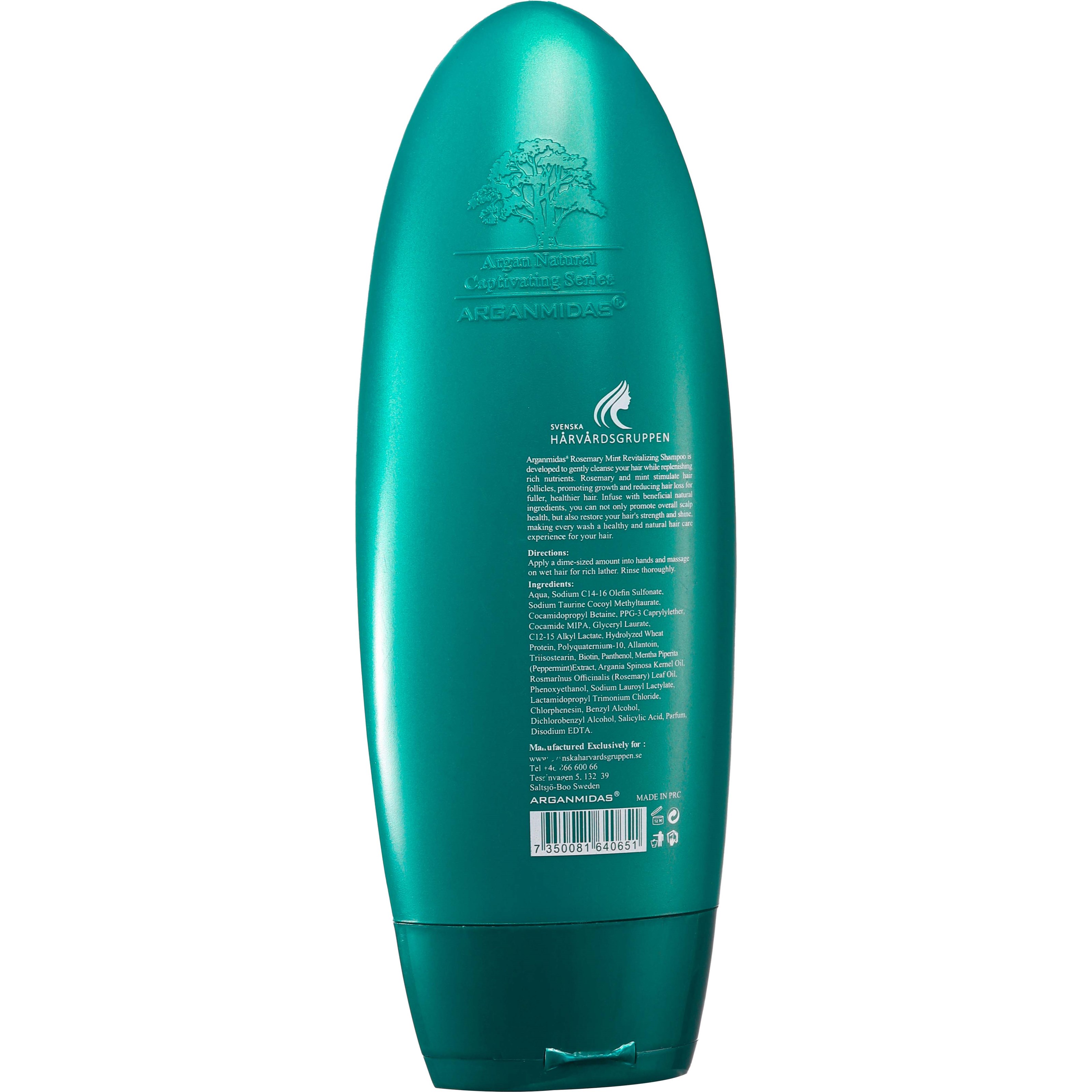 Arganmidas Rosemary Mint Revitalizing Shampoo 450 ml (obrázok 2)