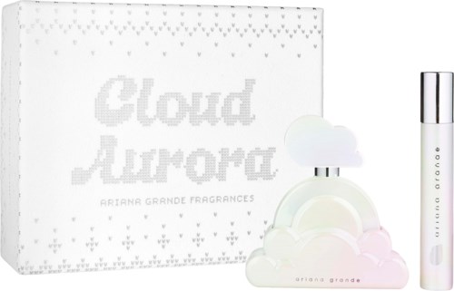 Cloud Aroma tuoksuset pastellinsinisen pilvipullot ja valkoinen laatikko.