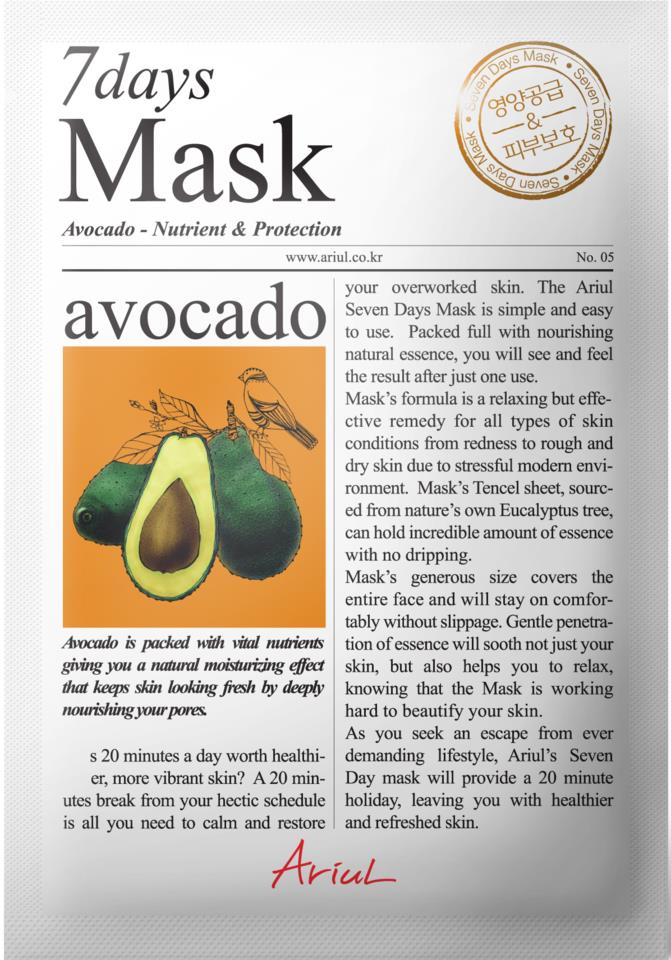 Ariul Avocado 7 Days Mask 20g