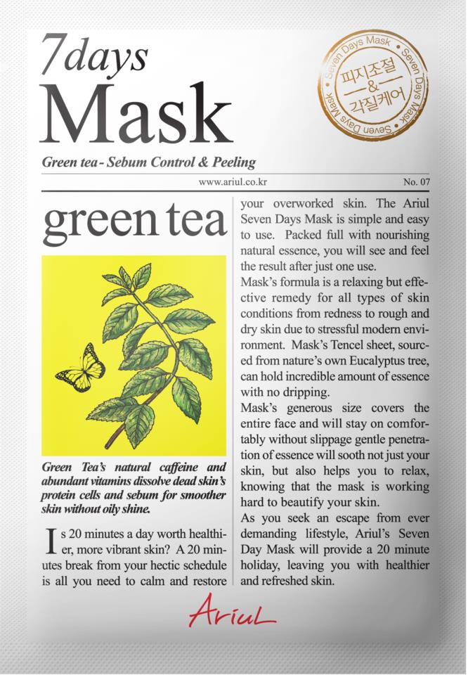 Ariul Green Tea 7 Days Mask 20g