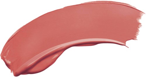 Ett smet av ljusrosa-aktigt läppstift eller makeupprodukt på svart bakgrund.