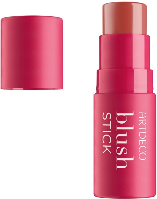 Pink läppstift med matchande lock, märkt "ARTDECO blush stick".