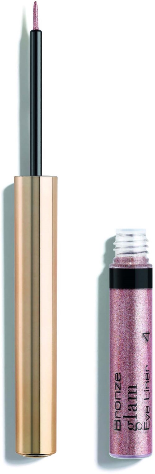 Two makeup items: a lip gloss with a wand and a pink glitter lip gloss tube.