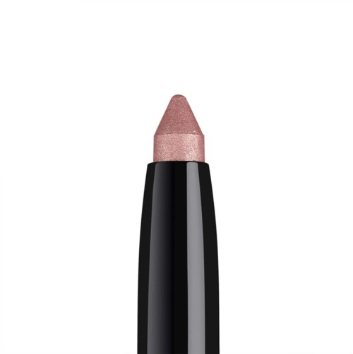 En rosa highlighter med svart kropp og spiss tupp.
