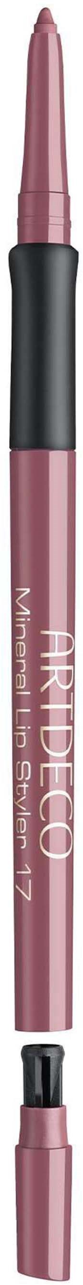A pink cosmetic marker with a black grip area and a cap, designed for makeup or drawing.