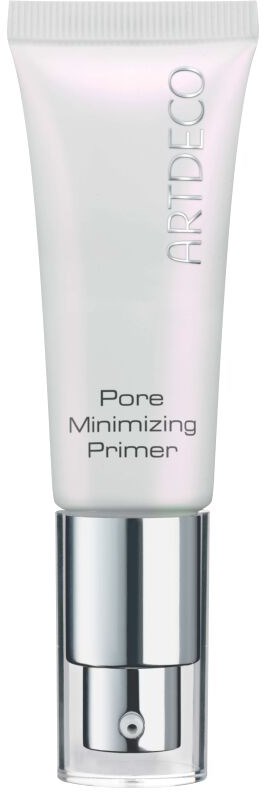 En vit tub med etiketterna 'AIRPECO Pore Minimizing Primer' och ett silverlock, avsett för hudvårdsbruk.