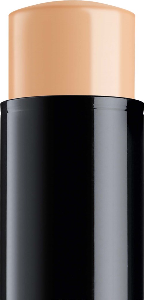 A black bottle with a beige cap, likely a cosmetic product container.