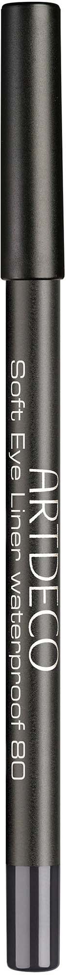 Ardell Soft Eye Liner Waterproof 80 med svart lock och silverkropp.